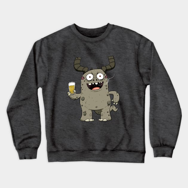 Rauchbier Beer Monster Crewneck Sweatshirt by striffle